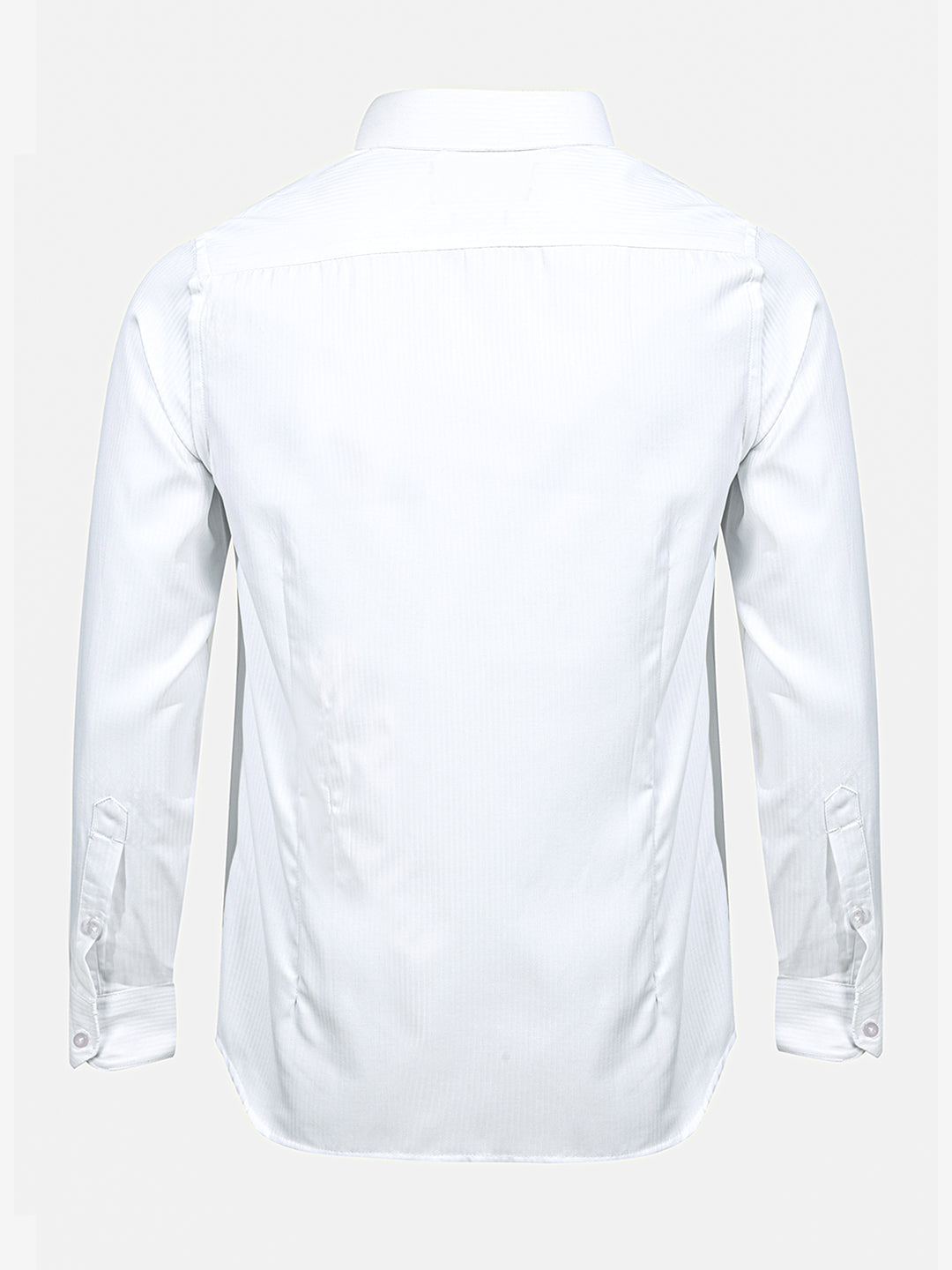 Men's White Slim Fit Pin Stripes Formal Shirt