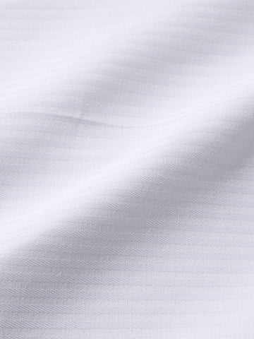 Men's White Slim Fit Pin Stripes Formal Shirt