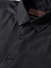 Men's Black Slim Fit Geometric Print Formal Shirt