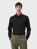 Men's Black Slim Fit Textured Formal Shirt