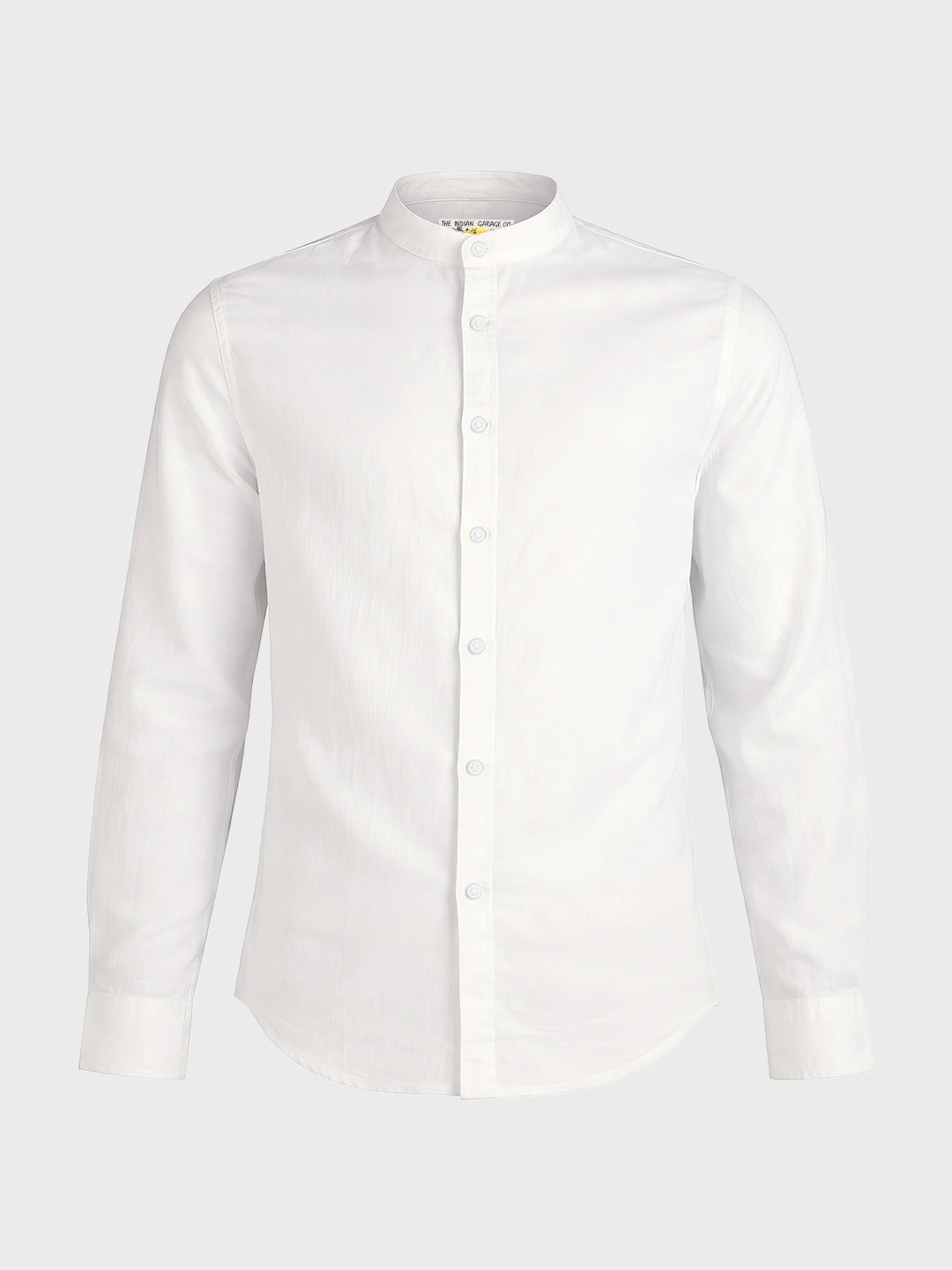 Men's White Slim Fit Solid Casual Shirts