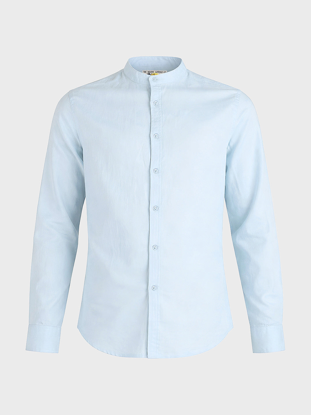 Men's Blue Slim Fit Solid Casual Shirts