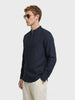 Men's Blue Slim Fit Solid Casual Shirts