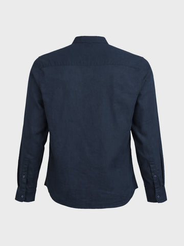 Men's Blue Slim Fit Solid Casual Shirts