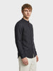 Men's Black Slim Fit Solid Casual Shirts