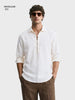 Men's White Regular Fit Solid Casual Shirts