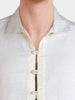 Men's White Regular Fit Solid Casual Shirts