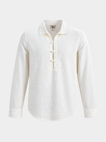 Men's White Regular Fit Solid Casual Shirts