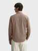 Men's Brown Regular Fit Solid Casual Shirts