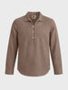Men's Brown Regular Fit Solid Casual Shirts