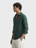 Men's Green Regular Fit Solid Casual Shirts