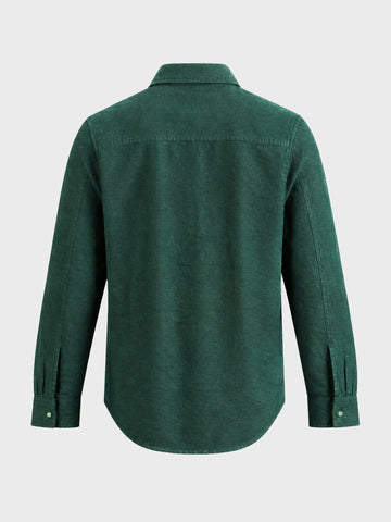 Men's Green Regular Fit Solid Casual Shirts
