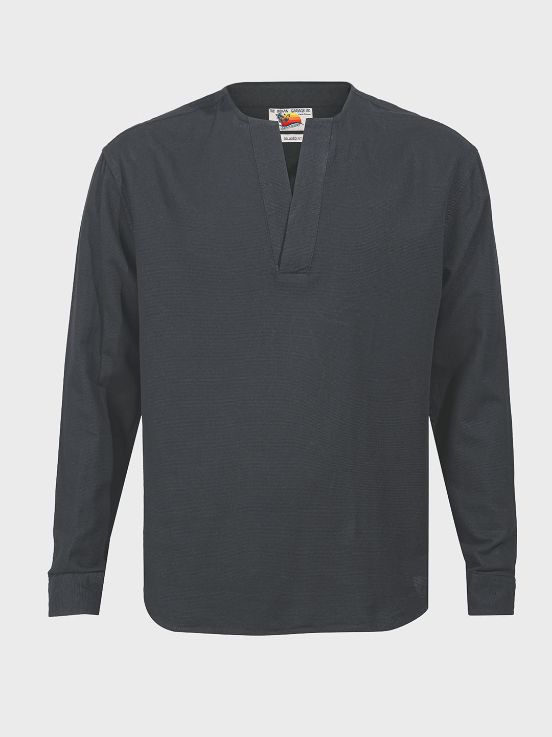 Men's Grey Relaxed Fit Solid Casual Shirt