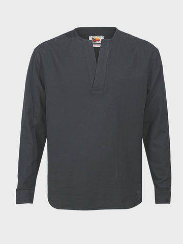 Men's Grey Relaxed Fit Solid Casual Shirt