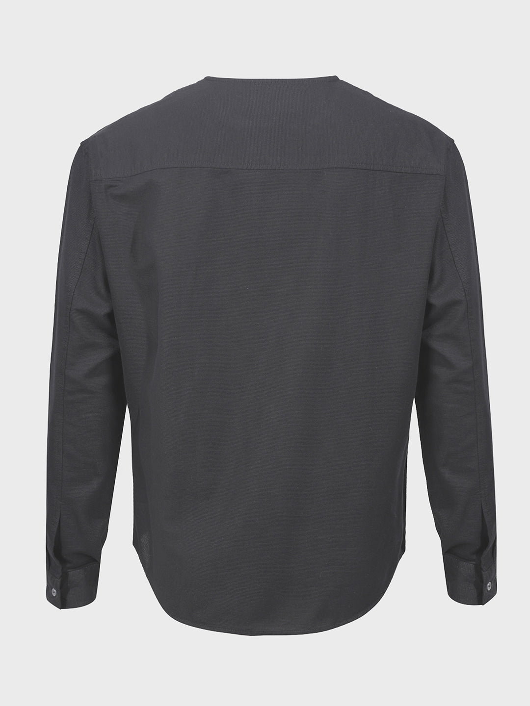 Men's Grey Relaxed Fit Solid Casual Shirt