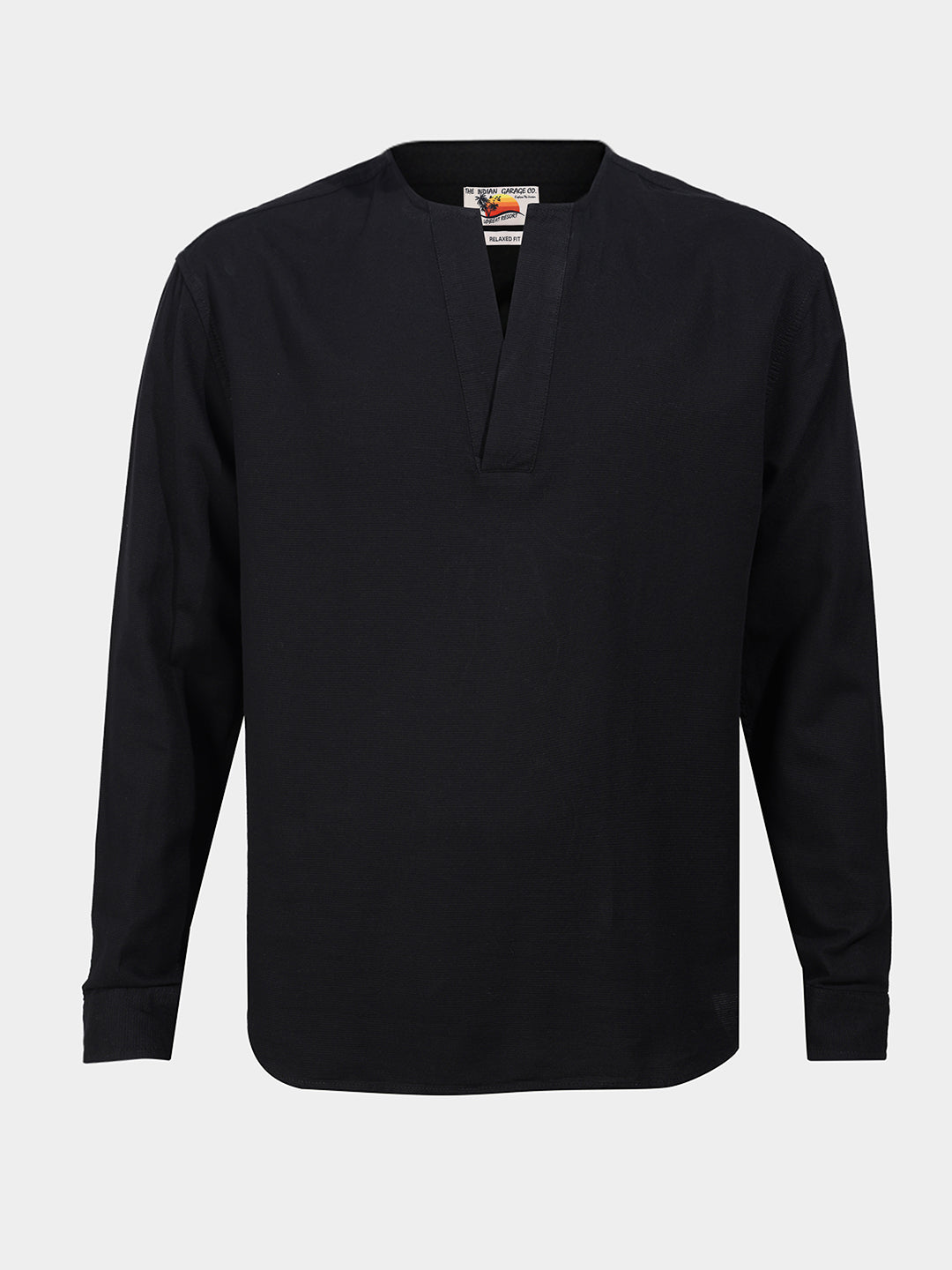 Men's Black Relaxed Fit Solid Casual Shirt