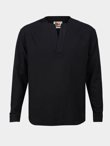 Men's Black Relaxed Fit Solid Casual Shirt