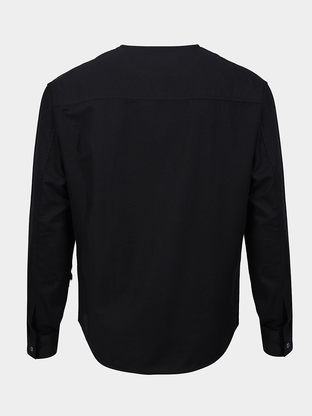 Men's Black Relaxed Fit Solid Casual Shirt