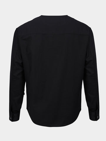 Men's Black Relaxed Fit Solid Casual Shirt