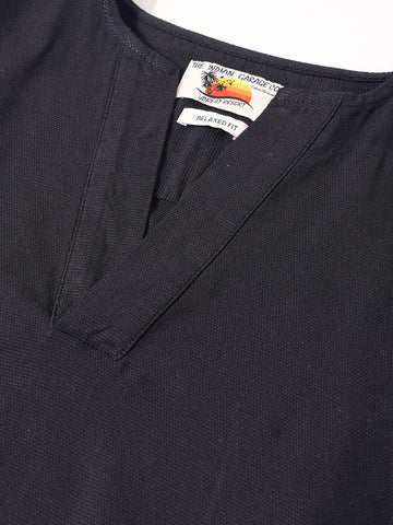 Men's Black Relaxed Fit Solid Casual Shirt