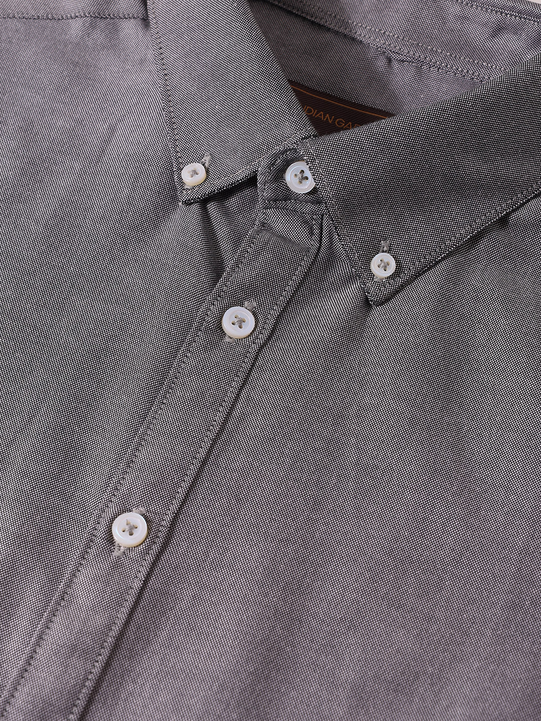 Men's Black Slim Fit Solid Formal Shirt