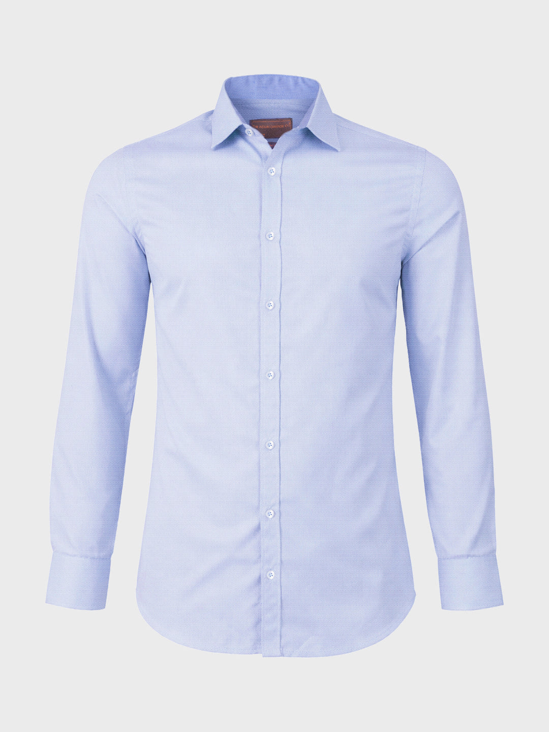 Men's Blue Slim Fit Solid Formal Shirt