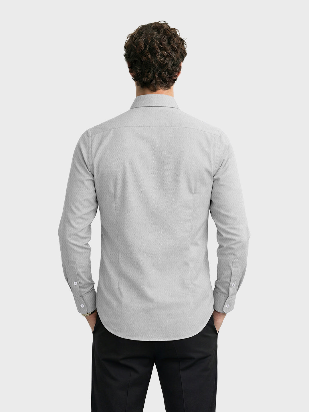 Men's Black Slim Fit Solid Formal Shirt