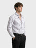 Men's White Slim Fit Printed Casual Shirt