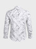 Men's White Slim Fit Printed Casual Shirt