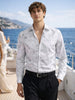 Men's White Slim Fit Printed Casual Shirt