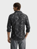 Men's Black Slim Fit Printed Casual Shirt
