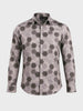 Men's Brown Slim Fit Printed Casual Shirt