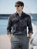 Men's Black Slim Fit Printed Casual Shirt