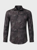 Men's Brown Slim Fit Printed Casual Shirt