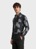 Men's Black Slim Fit Printed Casual Shirt