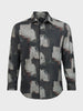 Men's Brown Slim Fit Printed Casual Shirt