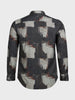 Men's Brown Slim Fit Printed Casual Shirt