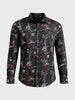 Men's Brown Slim Fit Printed Casual Shirt
