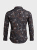 Men's Brown Slim Fit Printed Casual Shirt