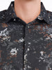 Men's Brown Slim Fit Printed Casual Shirt