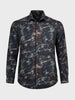 Men's Green Slim Fit Printed Casual Shirt