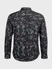 Men's Green Slim Fit Printed Casual Shirt