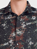 Men's Green Slim Fit Printed Casual Shirt