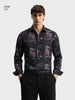 Men's Pink Slim Fit Printed Casual Shirt
