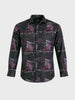 Men's Pink Slim Fit Printed Casual Shirt