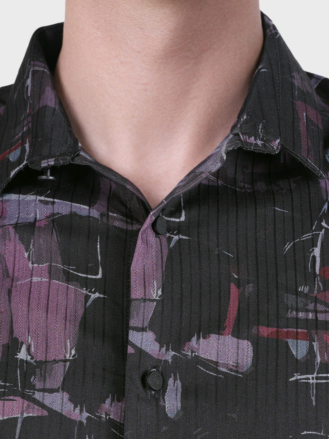 Men's Pink Slim Fit Printed Casual Shirt