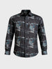 Men's Green Slim Fit Printed Casual Shirt