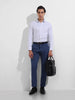 Men's White Slim Fit Ditsy Formal Shirt