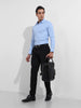 Men's Blue Slim Fit Ditsy Formal Shirt