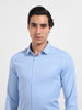 Men's Blue Slim Fit Ditsy Formal Shirt
